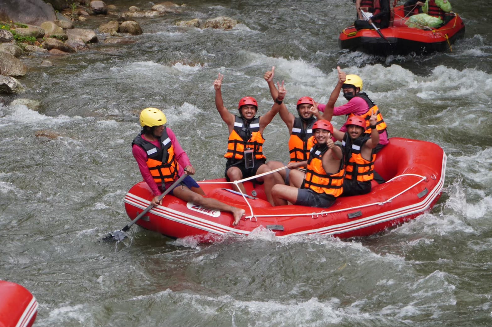 White Water Rating (5 Km.) + Lunch + Zipline + SIC Transfer (Incl. Elephant Trekking 30 mins. & ATV Ride 30 mins.)